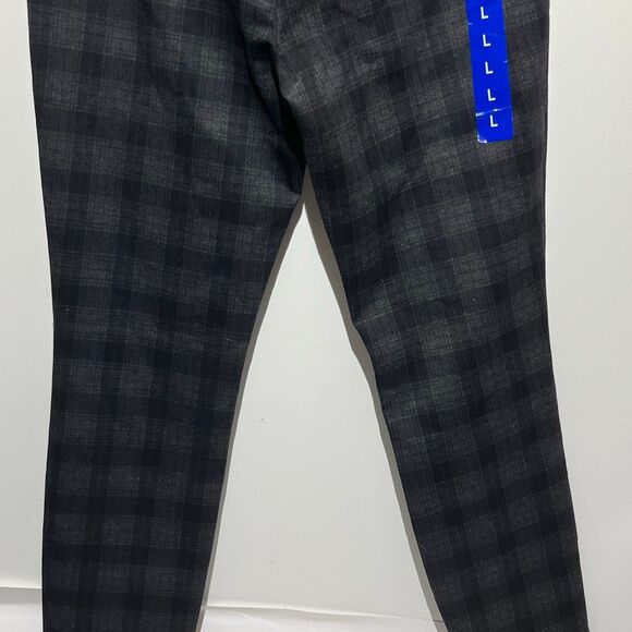 Hilary Radley Women's Charcoal Combo Plaid Slim Leg Pull-On Trouser Pants NWT - Picture 5 of 9